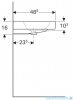 Geberit iCon Umywalka ścienna z otworem na baterię z przelewem 90x48 cm KeraTect 124090600
